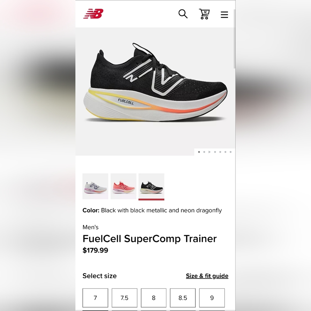 NIB NEW BALANCE FUELCELL SUPERCOMP TRAINERS SZ 9.5 (MEN)/11 (WOMEN)